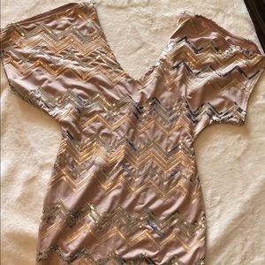 Love Reign sequence peep shoulders dress